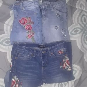 3 pairs of girls jeans as bundle